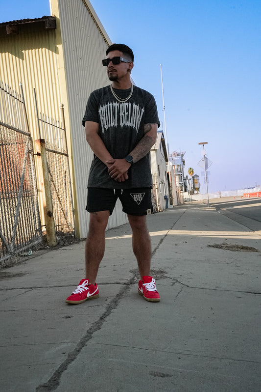 Built Below Forge Tee ( Acid Wash Black)